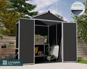 Canopia Rubicon Casetta Da Giardino in Policarbonato Ultra Resistente 154X185X217 cm Grigio Scuro