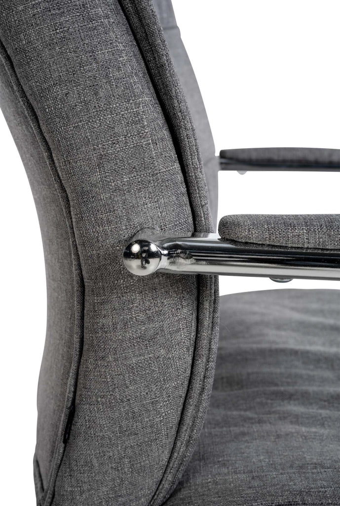 Sedia visitatore Sievert in tessuto grigio chiaro
