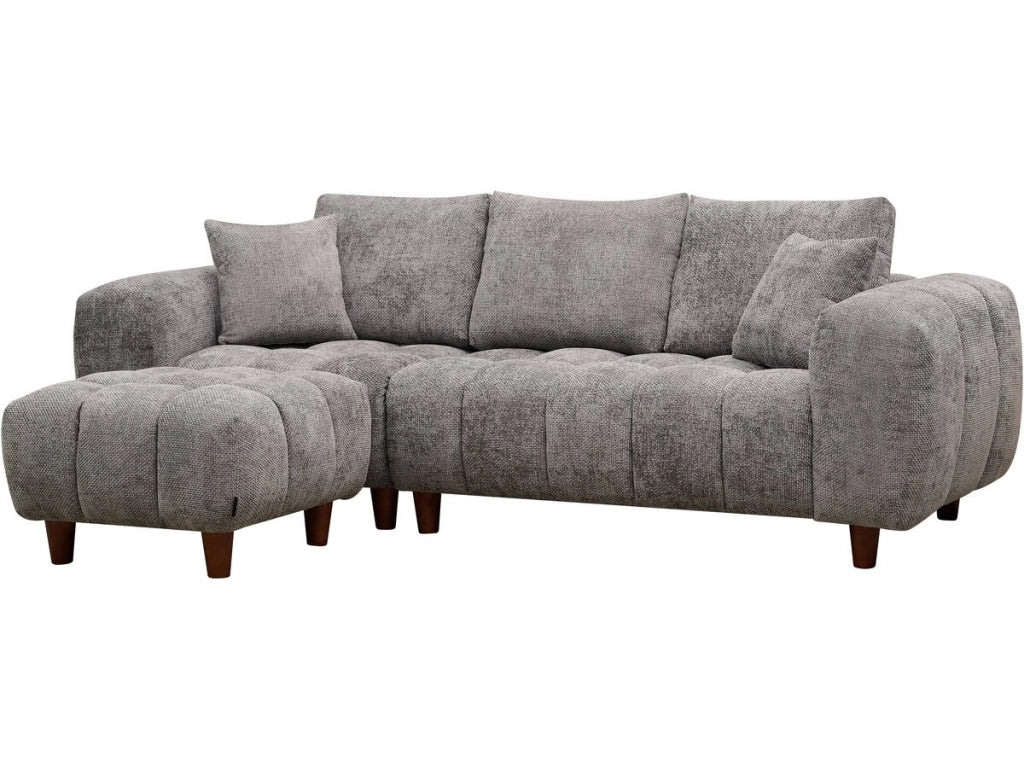 Pouf "Matignon" per divano dritto - 70 x 70 x 46 cm - Grigio