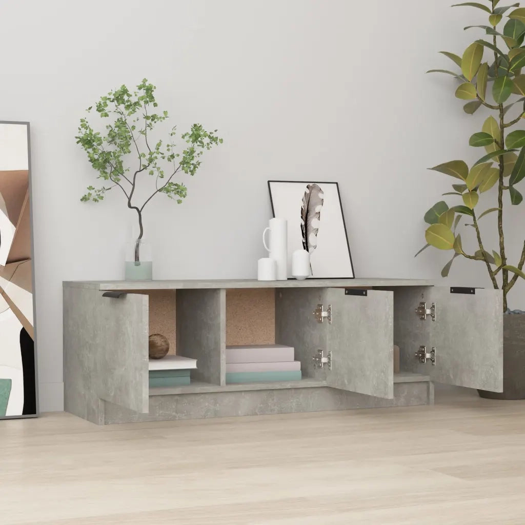 Mobile Porta TV Grigio Cemento 102x35x36,5 cm Legno Multistrato 811362