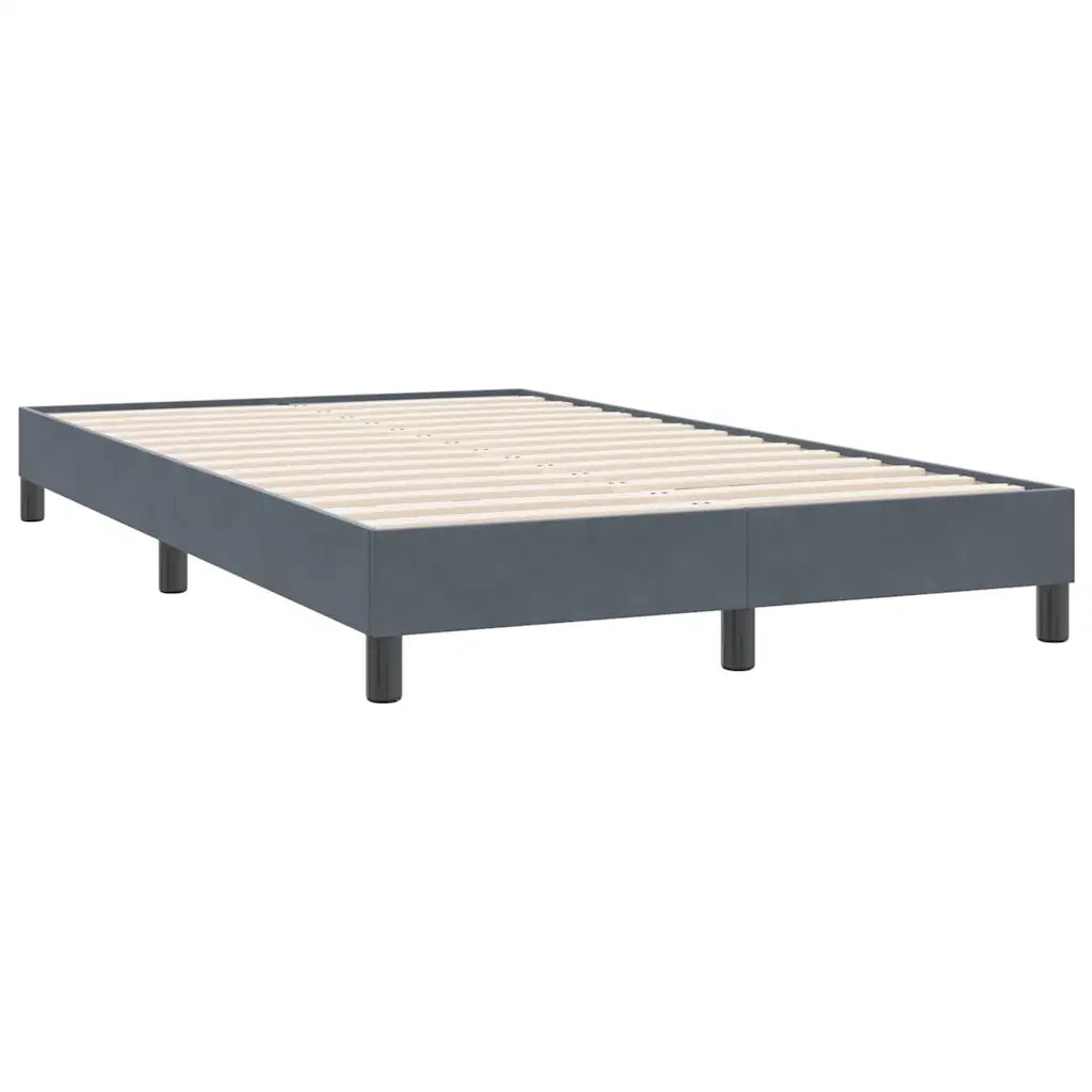 Giroletto a Molle con Materasso Grigio Scuro 120x220 cm Velluto 3316636