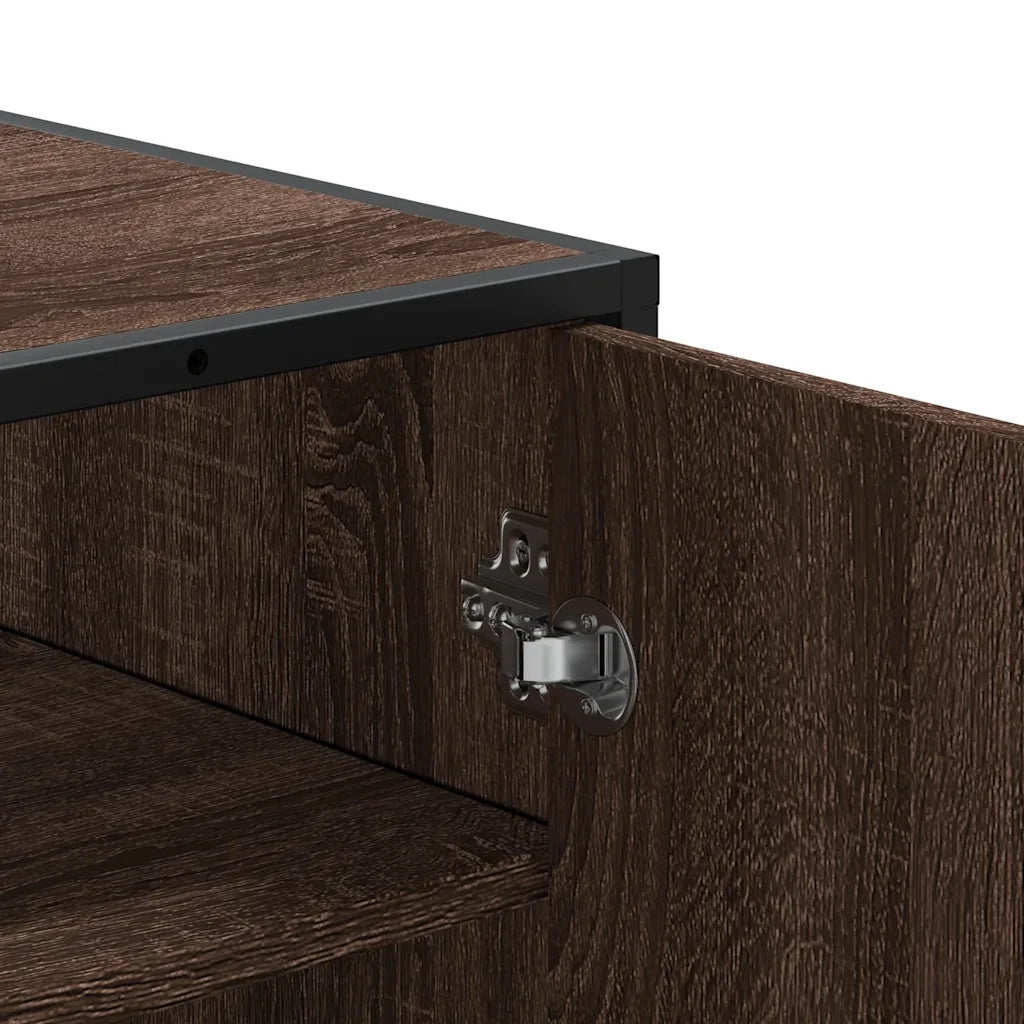 Scarpiera | Mobile per scarpe Rovere Marrone 75x38x97,5cm Legno Multistrato Metallo