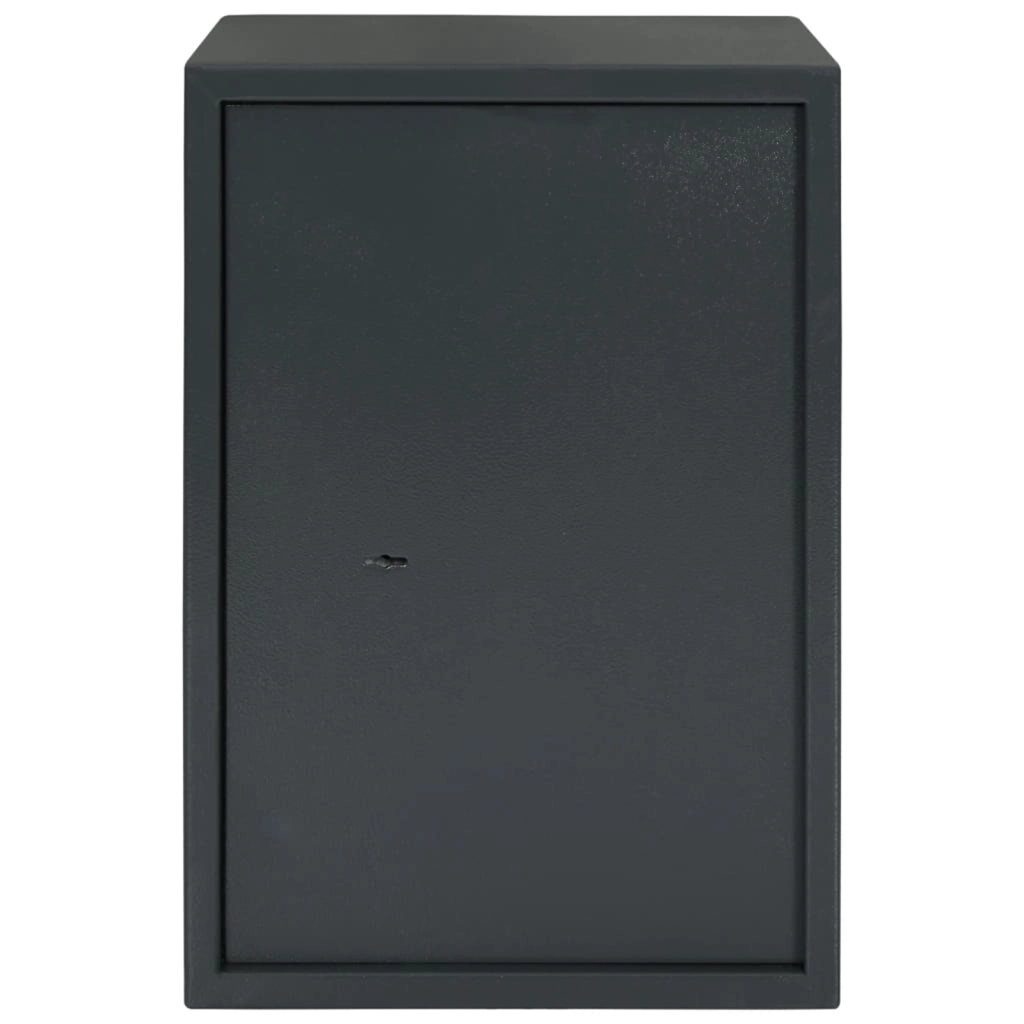 Scatola Sicura con Serratura a Chiave Grigio Scuro 31x35x50 cm Acciaio