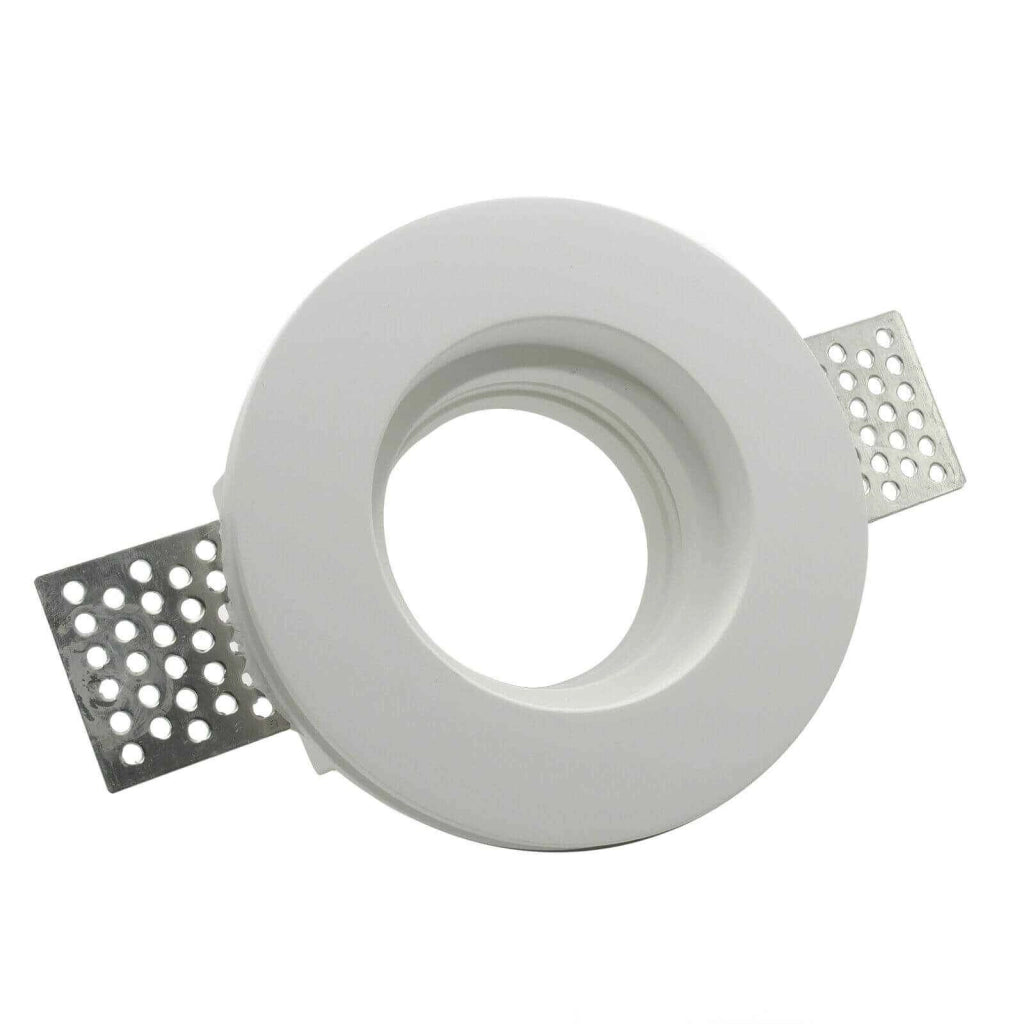 Porta faretto tondo gesso incasso scomparsa foro 10cm supporto lampada LED GU10