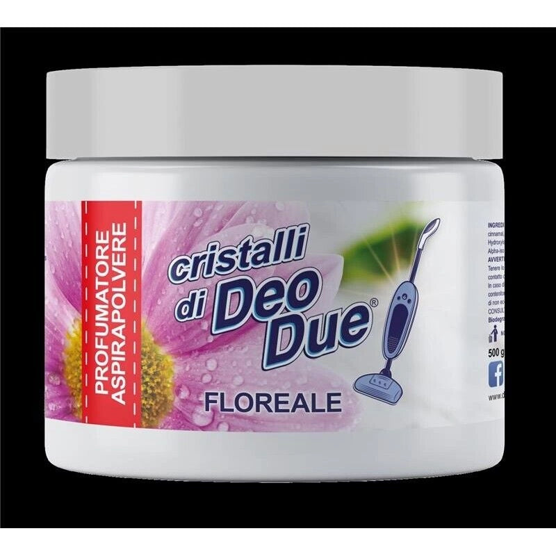 DEO DUE CRISTALLI PROFUMATI PER ASPIRAPOLVERE DA 500 GR FLOREALE