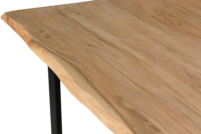 Tavolo centro in massello di acacia e metallo