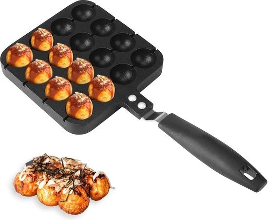 Panno per Frittelle di Polpo in Ottone - 16 Fessure - Antiaderente - Accessori Cucina