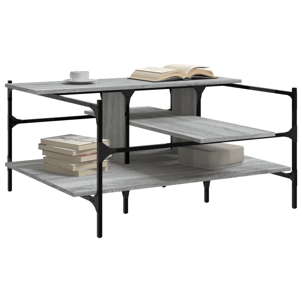 Tavolino Salotto Grigio Sonoma 100x100x48,5cm LegnoÂ Multistrato