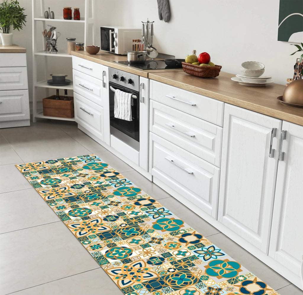 Tappeto passatoia fantasia made in Italy antiscivolo lavabile aderente Soft - 50x500 cm