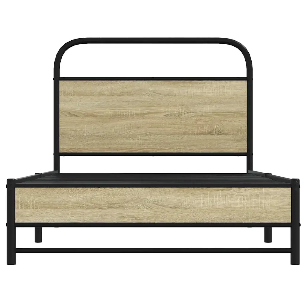 Giroletto senza Materasso-Struttura Letto Rovere Sonoma 100x200cm in Truciolato 472015