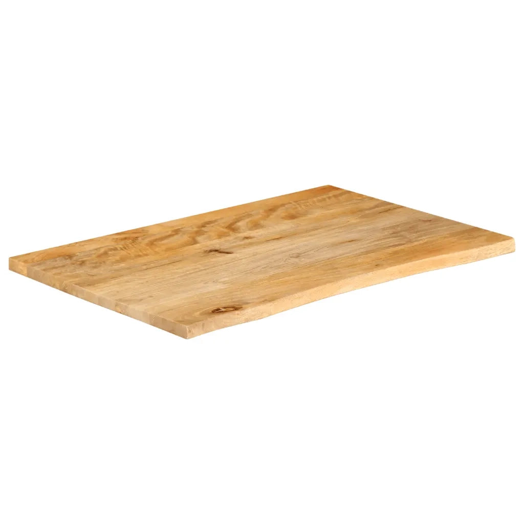 vidaXL Piano Tavolo Bordi Vivi 80x60x2,5 cm in Legno Massello di Mango