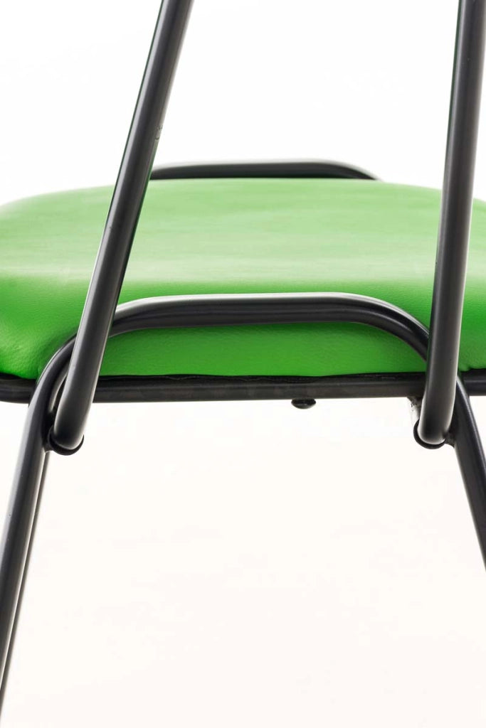 Sedia Ken in similpelle con tavolino ribaltabile verde
