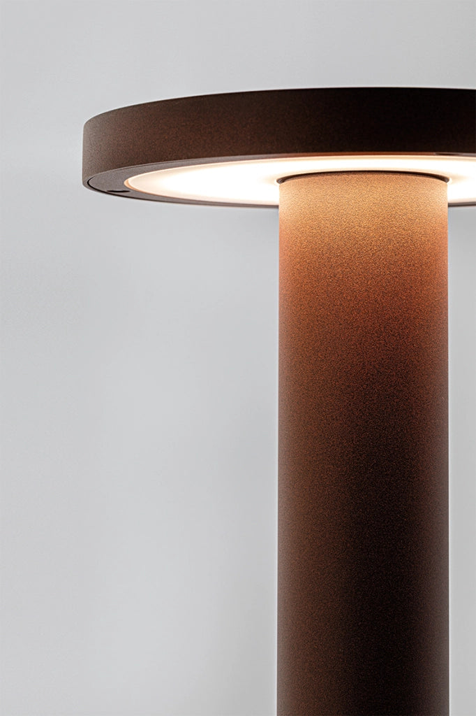Tiberio Bollard LED 10W 4000K IP65 Corten - Paletto luminoso da giardino 45cm - Rossini Group