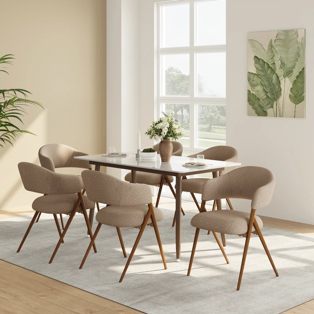 Set di 2 Sedie da Sala da Pranzo – Design Ergonomico e Confortevole, Stile Vintage - marrone