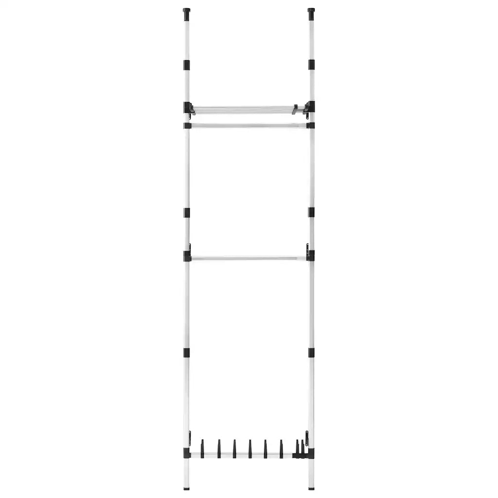 Sistema Telescopico per Guardaroba Aste Mensole in Alluminio cod mxl 78583