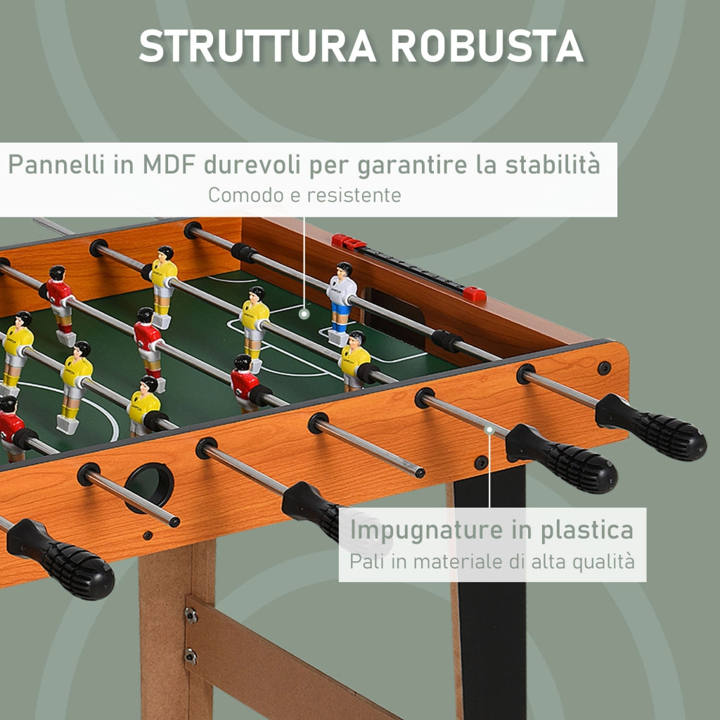 Calcio Balilla in Legno ¨C zephmum ¨C con Giocatori e Accessori