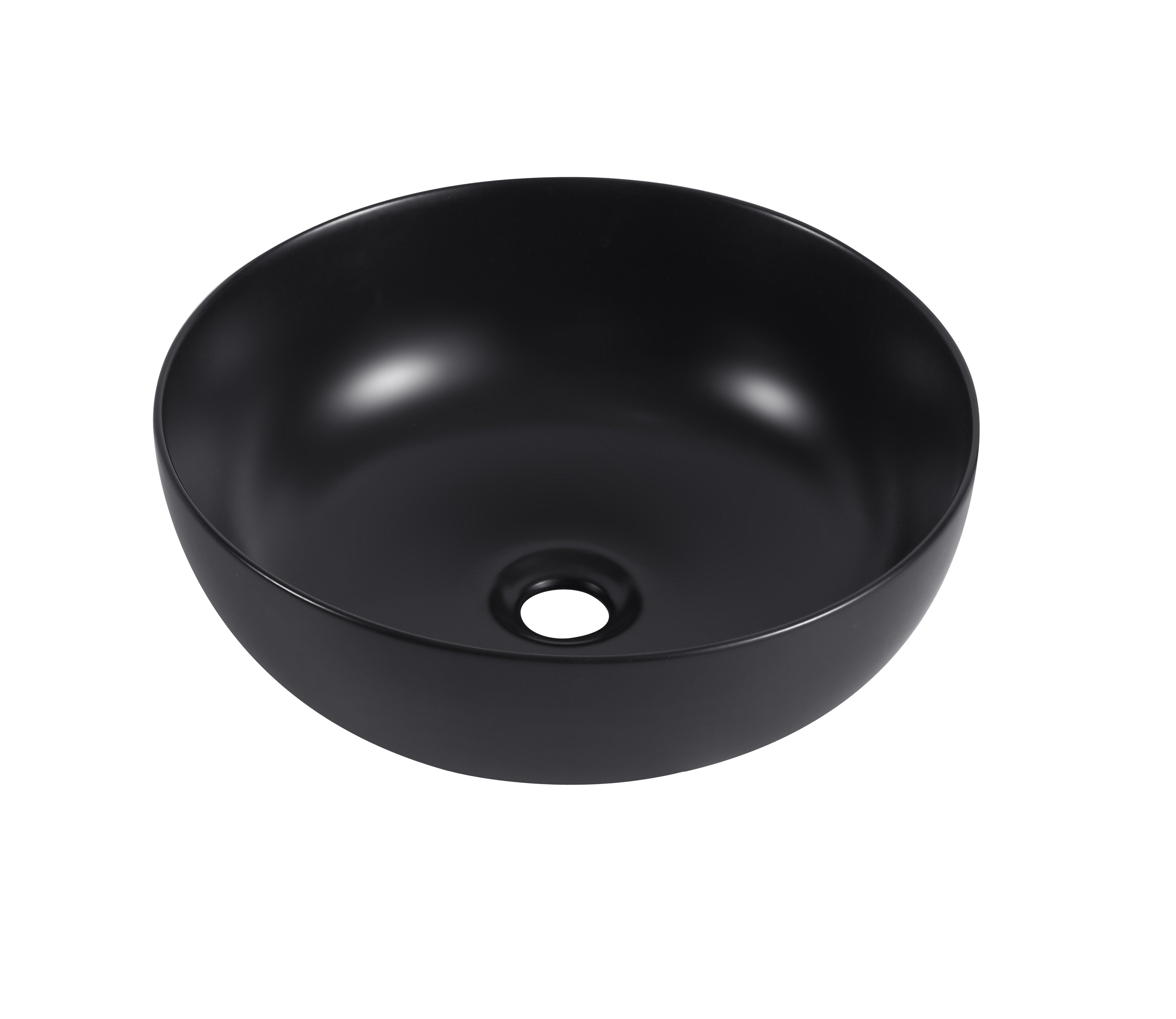 Bacinella d'appoggio lavabo diametro 41cm Nero Opaco