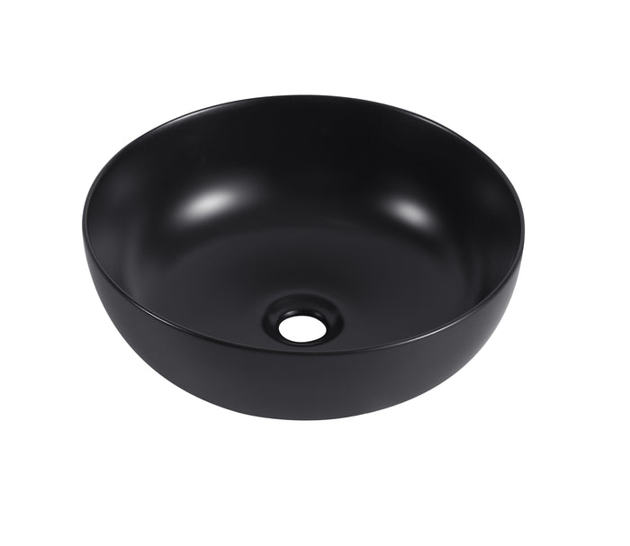 Bacinella d'appoggio lavabo diametro 41cm Nero Opaco