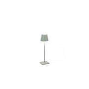 Lampada a led da tavolo Poldina Pro Micro Salvia ricaricabile e dimmerabile con batteria fino a 12 ore