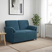 Divano a 2 Posti Blu 138 x 83 x 95 cm Velluto 42033948
