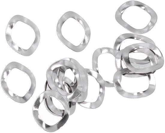 Set di 100 palline da golf con anelli di chiusura in acciaio inox (M12) - Kit di fissaggio industriale - Assortimento di articoli metallici