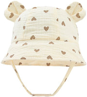 Unisex Bambino Cappello per Bambini da 1 anno in Pelle Naturale con Protezione UV  UPF 50+ - Marrone
