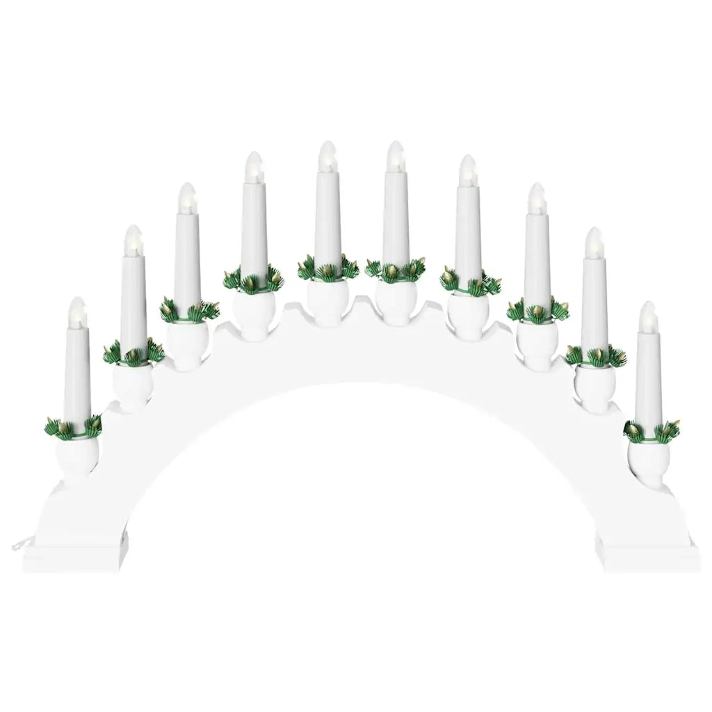 Arco di Candele di Natale con 10 Candele LED Bianco