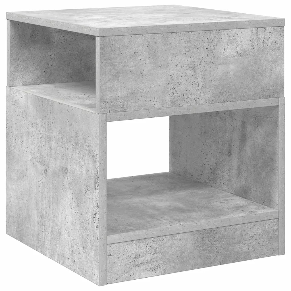 Tavolino Grigio cemento 40,5 x 40 x 45 cm Legno multistrato