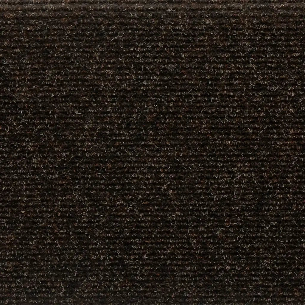 Tappetini per scale autoadesivi 30 pz 65x21x4 cm marrone scuro bordo rettangolare 3365697