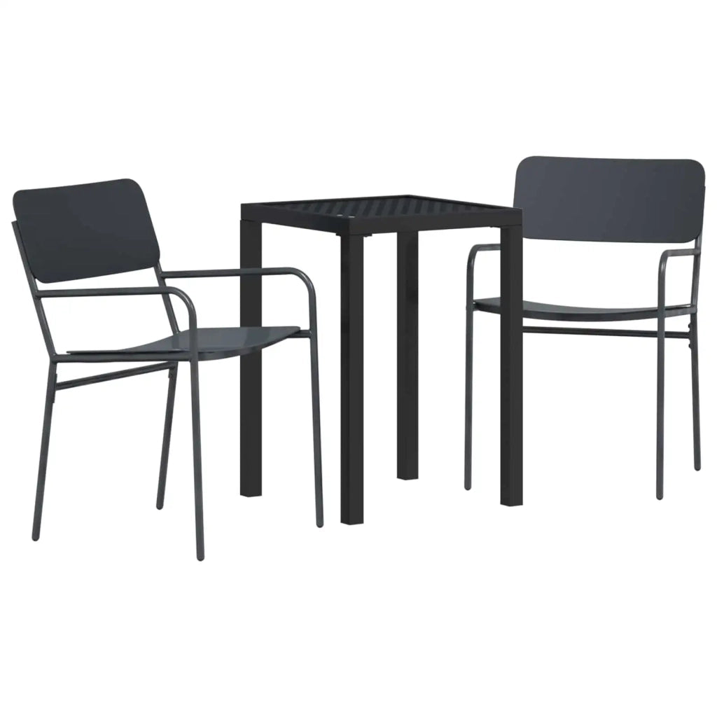 Set Mobili da Esterno 3 pz Antracite Acciaio 3422866