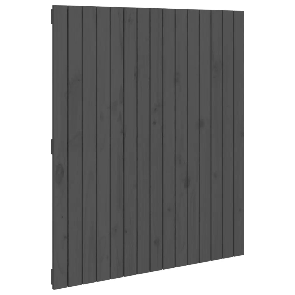 Testiera da Parete-Testiera a Muro-Testata Decorativa Grigia 95,5x3x110 cm Legno Massello di Pino