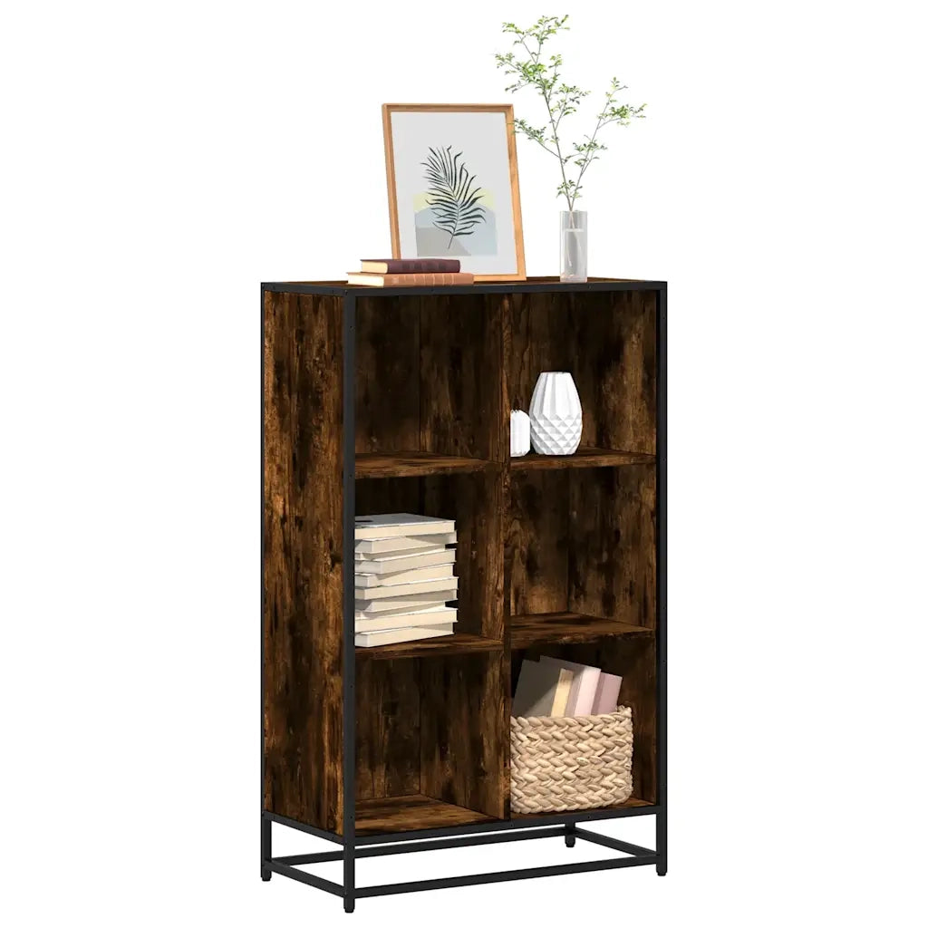 Libreria Rovere Fumo 65,5x33x107,5 cm in Legno Multistrato 849161