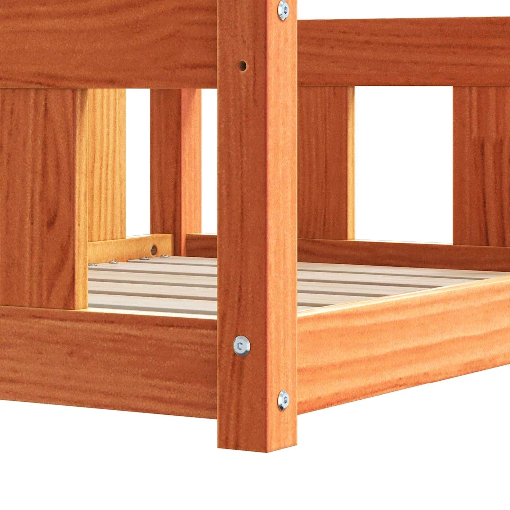 Letto per Cani Marrone cerato 100 x 70 x 28 cm Pino massello CFW3673962