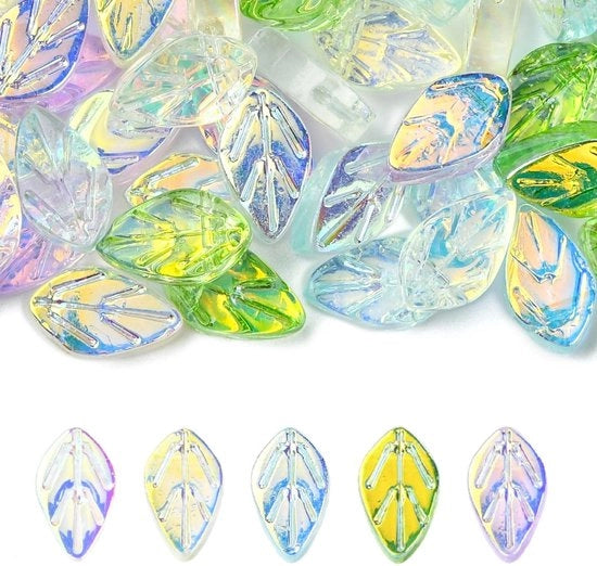 100 pezzi di lampwork - collana - manufatti artistici - gioielli fai da te - orecchini/bracciali DIY - colori lucidi