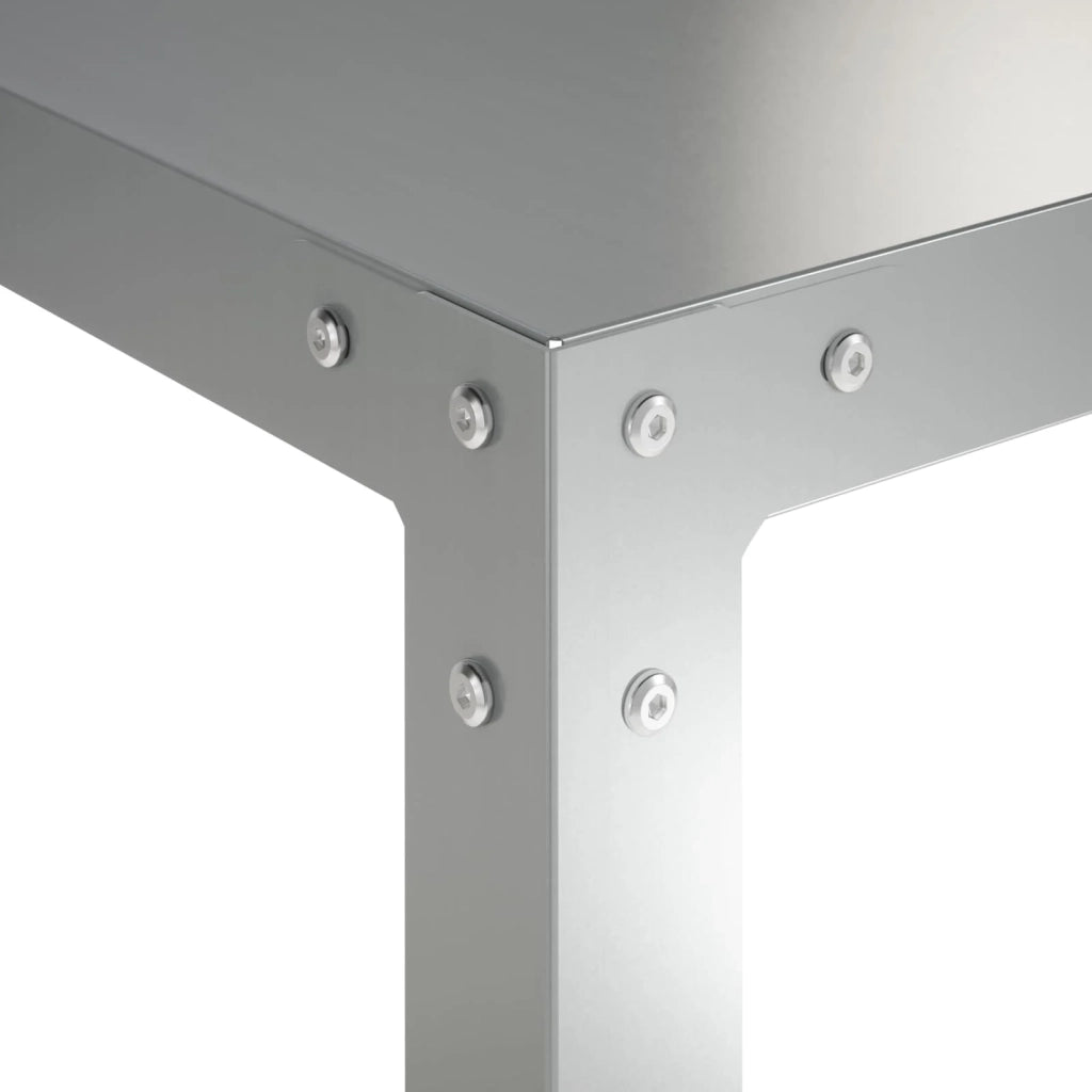 Tavolo da rinvaso 60 x 50 x 104 cm Acciaio zincato Argento 8014916