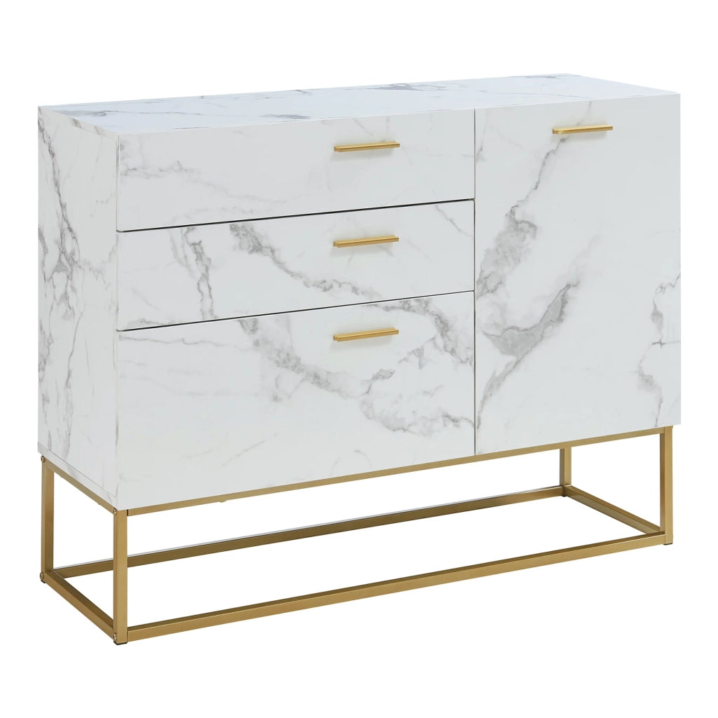Credenza cassettiera mobile contenitore per soggiorno ingresso camera da letto 75 x 100 x 35 cm truciolare bianco 03_0009033
