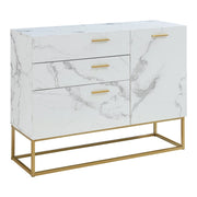 Credenza cassettiera mobile contenitore per soggiorno ingresso camera da letto 75 x 100 x 35 cm truciolare bianco 03_0009033