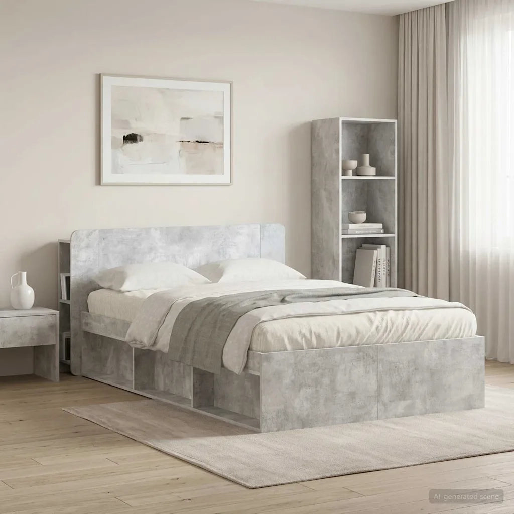 Testata del letto Grigio Cemento Legno ingegnerizzato