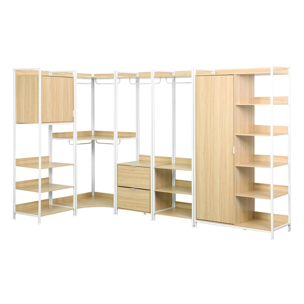 Kit armadio modulare con 5 elementi, bianco