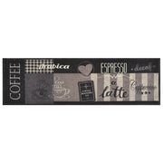 Tappeto del soggiorno | Tappeto da Cucina Lavabile Nero Caff¨¨ 45x150 cm Velluto