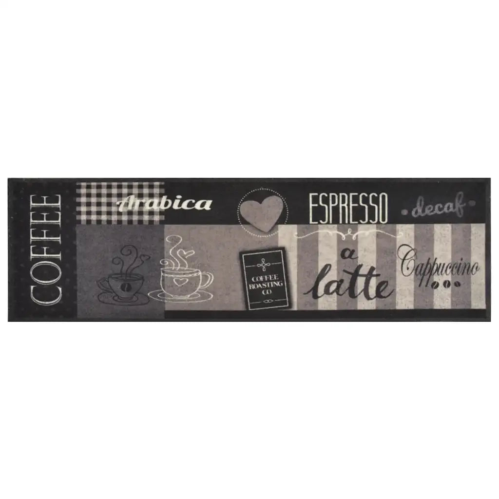 Tappeto del soggiorno | Tappeto da Cucina Lavabile Nero Caff¨¨ 45x150 cm Velluto
