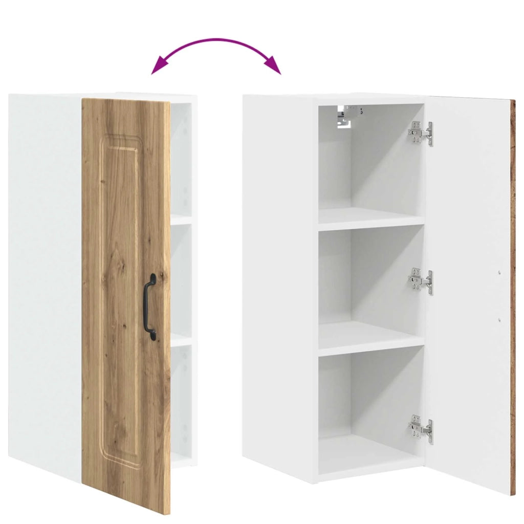 Mobile da cucina 2 pz-Set di 2 Armadio da cucina Rovere artigianale 30 x 31 x 80 cm 816882