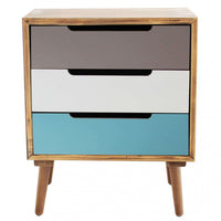 Cassettiera Adelaide 45,5x35,5x57,5 h cm in Legno Multicolor
