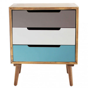 Cassettiera Adelaide 45,5x35,5x57,5 h cm in Legno Multicolor