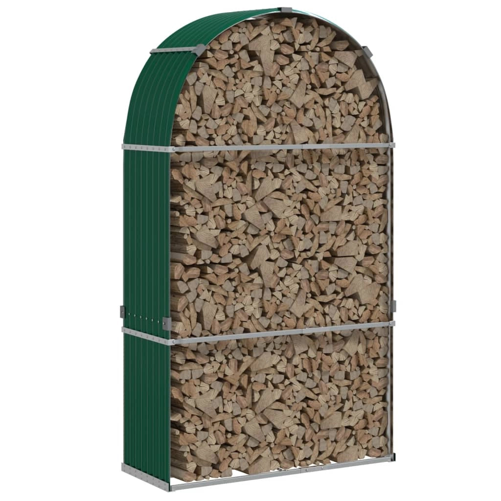Portalegna 120 x 45 x 210 cm acciaio zincato verde 02_0043762