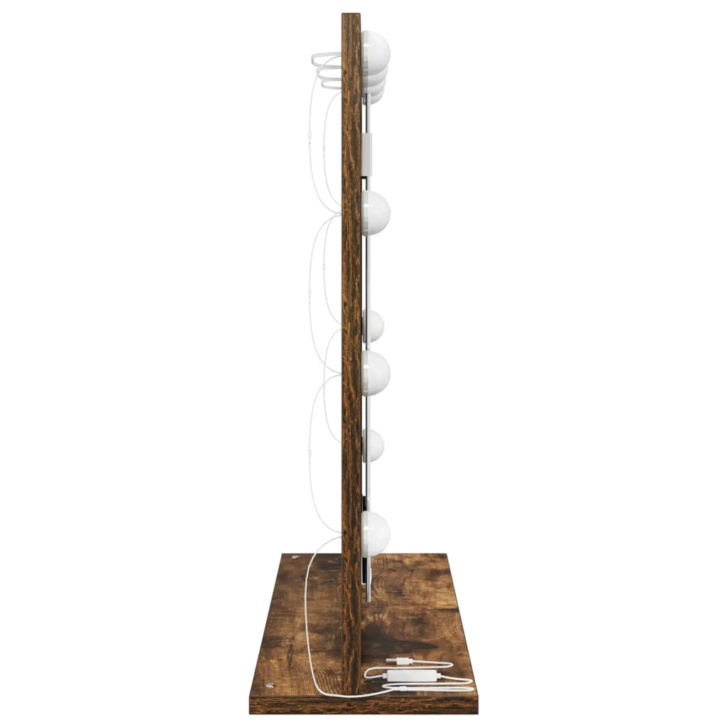 Specchio da Vanit¨¤ Rettangolare Rovere fum¨¦ 60 x 55 x 18 cm