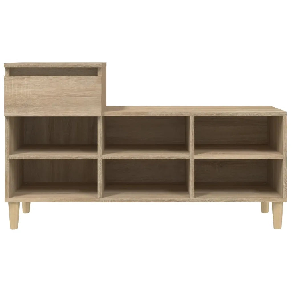 Scarpiera-Scaffale per scarpe Rovere Sonoma 102x36x60 cm in Legno Multistrato 381992