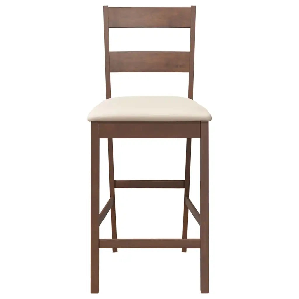 vidaXL Sgabelli da Bar con Cuscini 2pz Marrone Legno Massello di Hevea