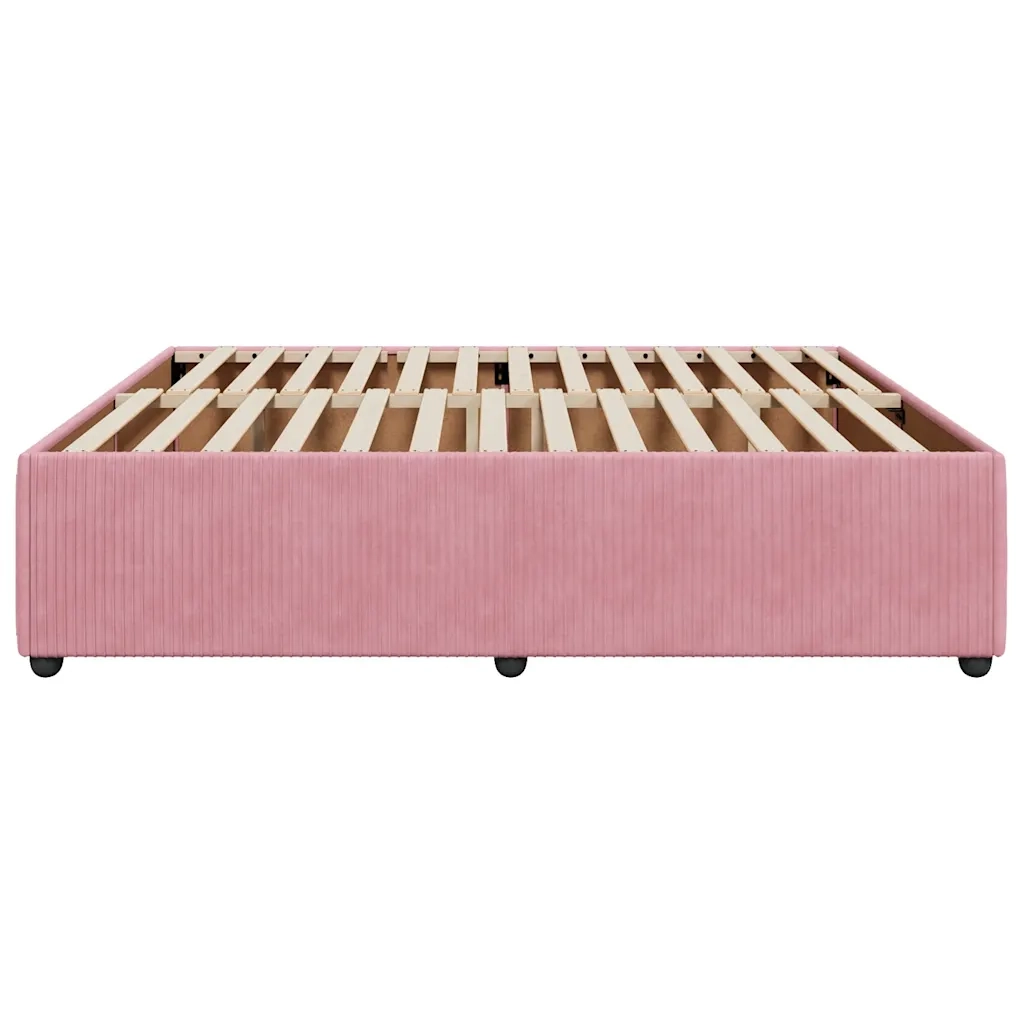 Giroletto-Struttura Letto Rosa 200x200 cm in Velluto 190324