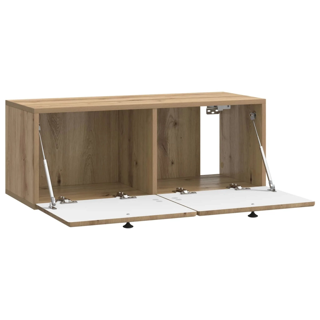 Mobile Porta TV da Muro-Credenza per TV sospesa 78,5 x 31 x 30 cm Rovere Artigianale
